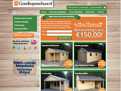 Website van Goedkopeschuur.nl