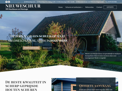 Website van Nieuweschuur.nl